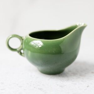 Universal Ballerina Forest Green Creamer 1950s Mid-Century Modern Round Vintage